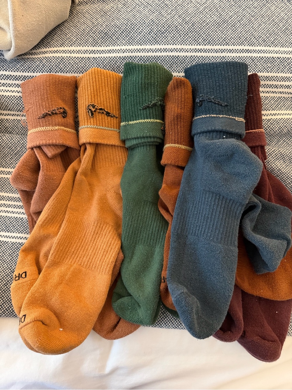 Nike Dri-FIT Crew Socks XL Lot of 6 Pairs Assorted Colors